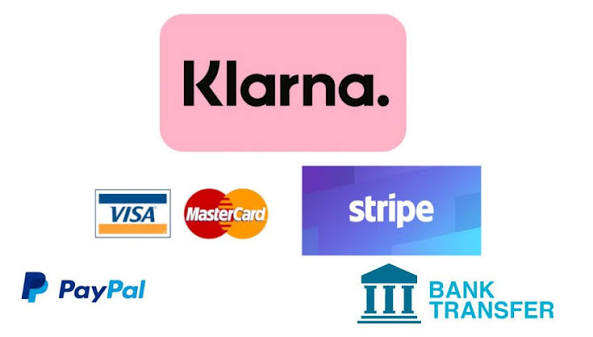 Payment methods accepted: Klarna, Visa, Mastercard, Stripe, PayPal and Bank Transfer